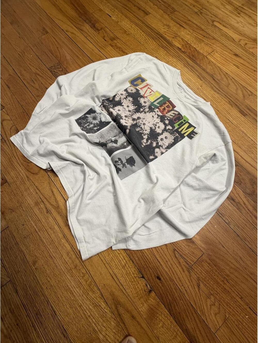 Civil Regime Men's White and Grey Tshirt